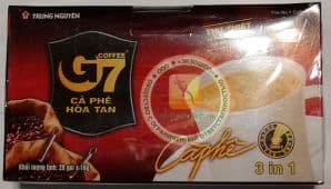 Trung Nguyen Coffee G7 3 in 1 - быстрорастворимый натуральный вьетнамский черный кофе - 20 пакетиков в упаковке - 320 гр.