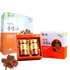 ВЫТЯЖКА ИЗ КРАСНОГО 6 ЛЕТНЕГО ЖЕНЬШЕНЯ И ГРИБОВ ЛИНЧ ЖИ – (KOREAN RED GINSENG LINGZHI EXTRACT GOLD) – 2 БАНКИ ПО 240 ГР. КОРЕЯ