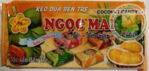 Конфеты Tien Dat - ириски с дурианом и кокосовым молоком - 400 гр. 60 штук. Очень вкусные! Пр-во Вьетнам.