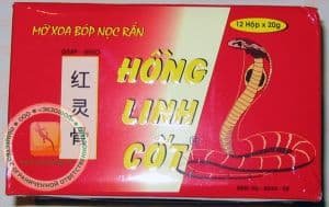 Бальзам с повышенным содержанием змеиного яда HONG LINH COT (ХОНГ ЛИНЬ КЬОТ) - 1 коробка - 12 шт. Пр-во Вьетнам.