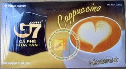 Trung Nguyen Coffee G7 Cappuccino Hazel Nut - быстрорастворимый вьетнамский ореховый кофе капучино - 12 пакетиков в упаковке - 216 гр. Вьетнам.